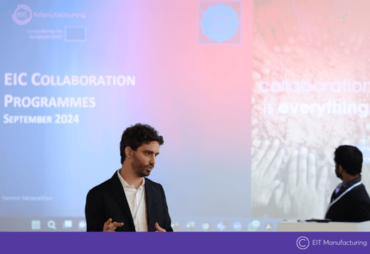 EIT Manufacturing member presenting EIC collaboration programmes